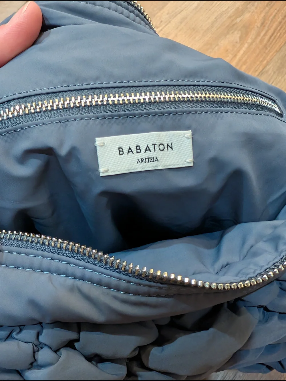 Aritzia Babaton Curator Bigger Bag Puffer Pillow Hobo in Vintage Navy Blue